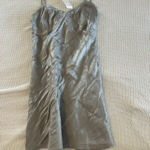 Elegant Silver Slip Dress
